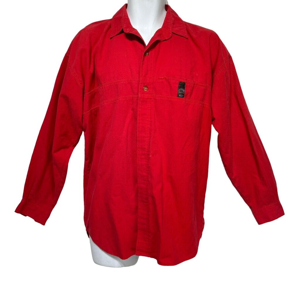 gitano red long sleeve button up shirt Size M